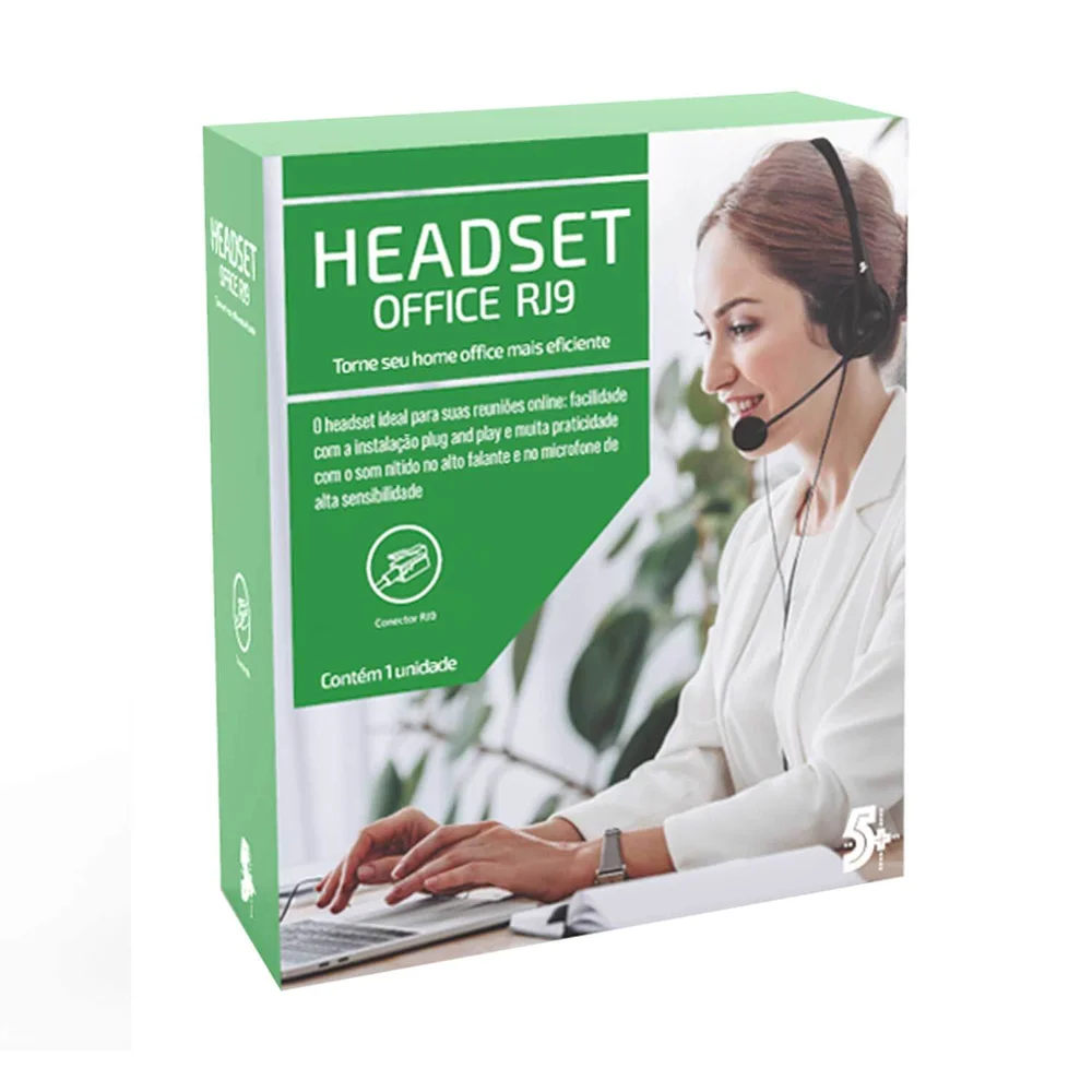 Imagem 3 de 5 do produto Headset Office Equipe 2000 5+ 015-0100, Com Conector Rj9 Para Telefone