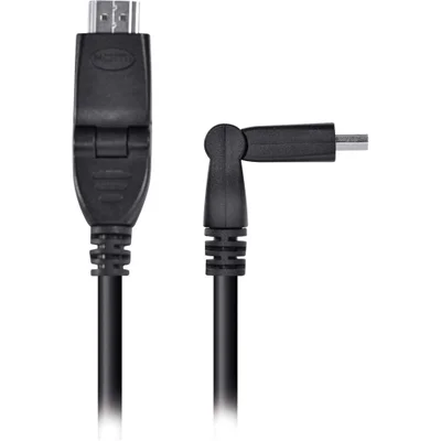Cabo HDMI Macho X HDMI Macho 1.4v, 3 Metros, 2 Conectores 180 Graus, 19 Pinos Ha180-3