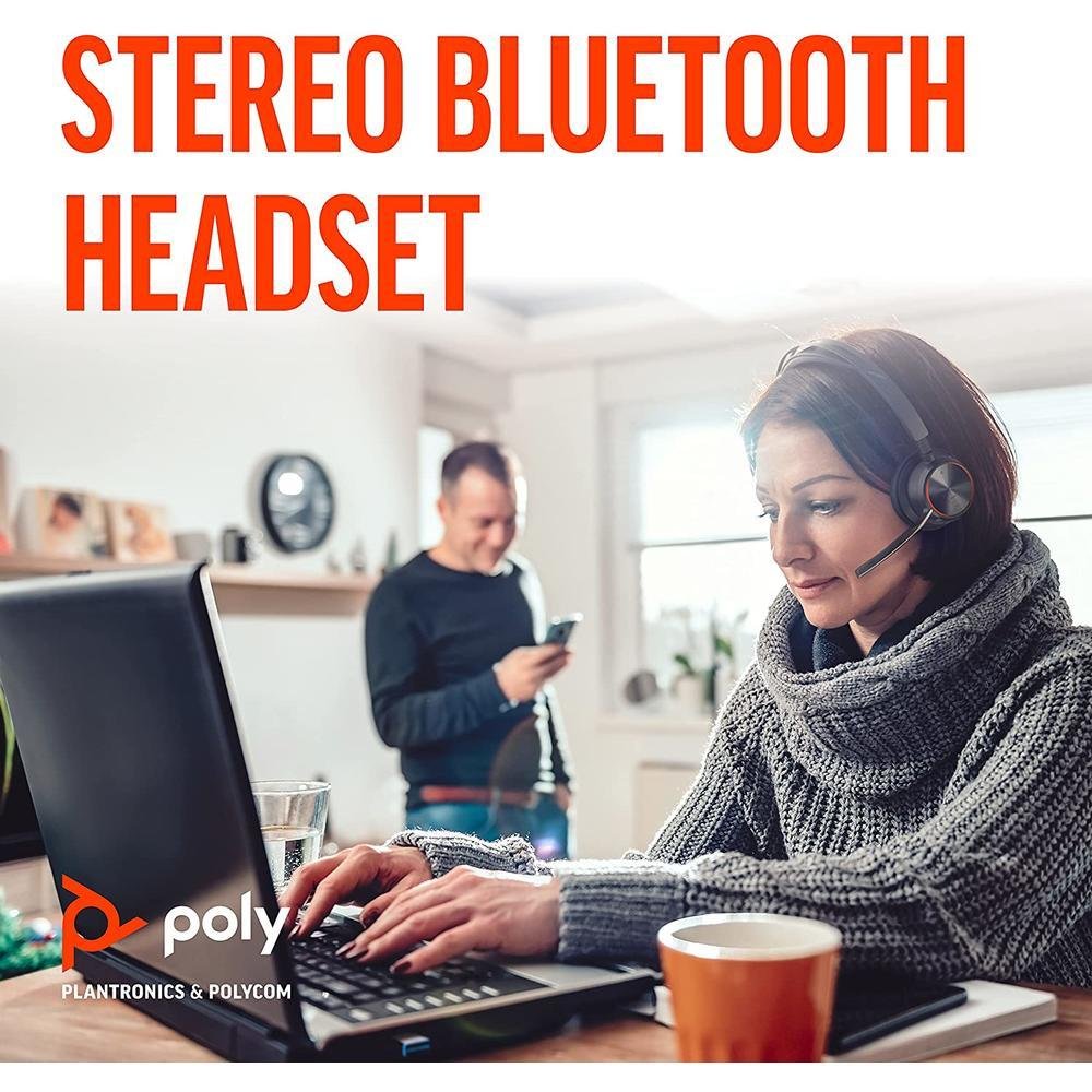 Imagem 3 de 5 do produto Headset Sem Fio Poly Empresarial Voyager Focus 2, Bluetooth, USB-A, Teams, Com Base - 213727-02