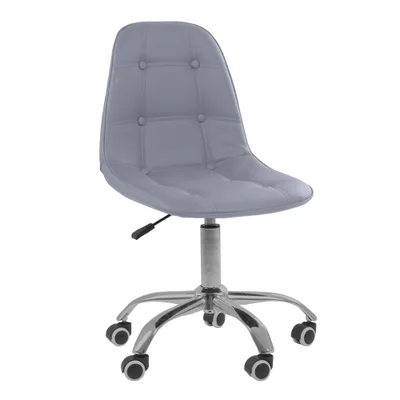 Cadeira Office Nobrand Eiffel Botonê Ajustável Base Giratória Cinza
