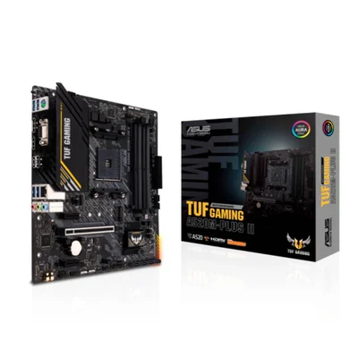 Placa Mãe Asus TUF Gaming A520M PLUS II, AMD AM4, 4x Slots DDR4, USB 3.2, Slot M.2 NVMe - Micro ATX