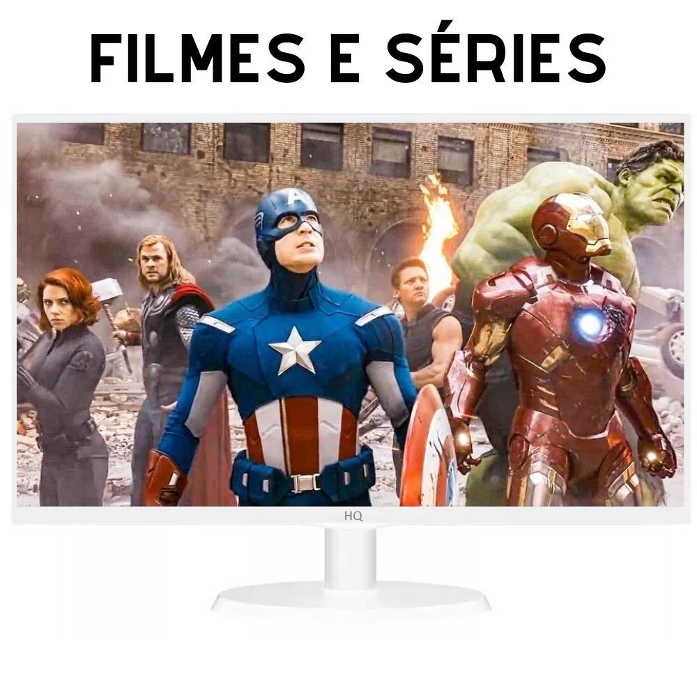 Monitor HQ 19.5HQ-LED+, 19.5 LED Widescreen, 75hz, 1600x900, HDMI e VGA, VESA, Ajuste De Inclinação, Branco