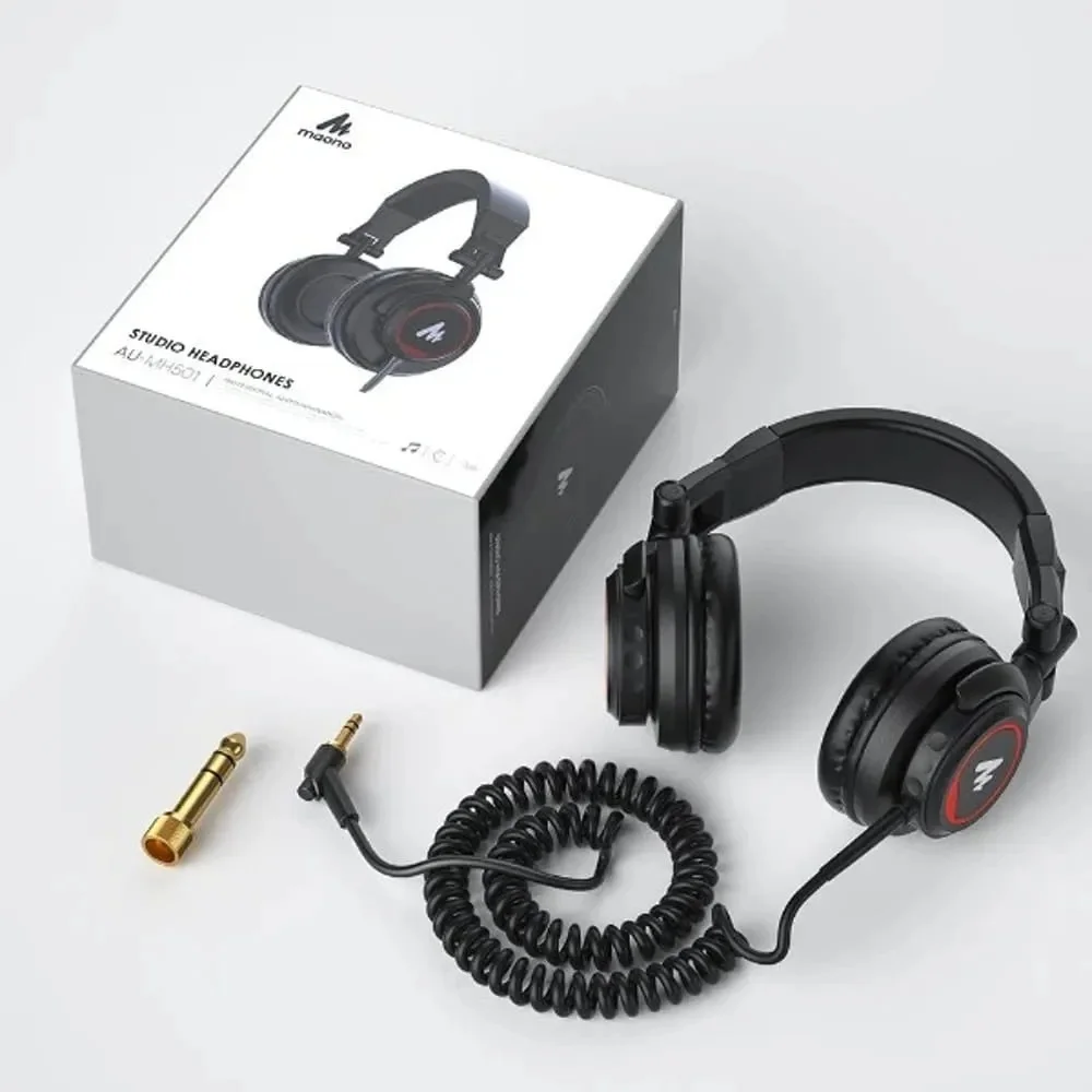 Imagem 5 de 5 do produto Headphone Maono Estúdio Drivers, Cabo de 3 Metros, Retrátil, P2, Preto - Au-mh501