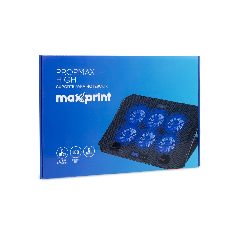 Imagem 3 de 5 do produto Suporte Para Notebook, 15.6, Maxprint Propmax Medium, 6 Fans - 60000119