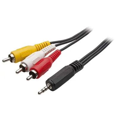 Cabo P2 4c + 3 Rca 1,8 Metros Níquel