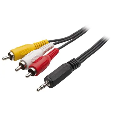 Cabo P2 4c + 3 Rca 1,8 Metros Níquel