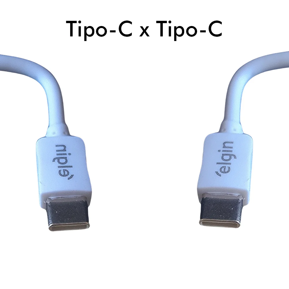 Cabo De Dados Elgin USB Para USB Tipo C, 1 Metro, Branco - 46rctipoctpc Cabo De Dados Elgin USB Para USB Tipo C, 1 Metro, Branco - 46rctipoctpc