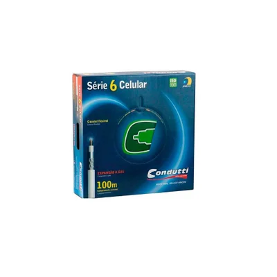 Cabo Coaxial Condutti Serie 6cel, 75OHm, 60% AL, Branco - Rl0100m
