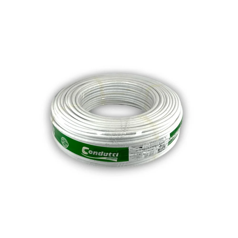 Imagem 3 de 4 do produto Cabo Coaxial Condutti Serie 6cel, 75OHm, 60% AL, Branco - Rl0100m