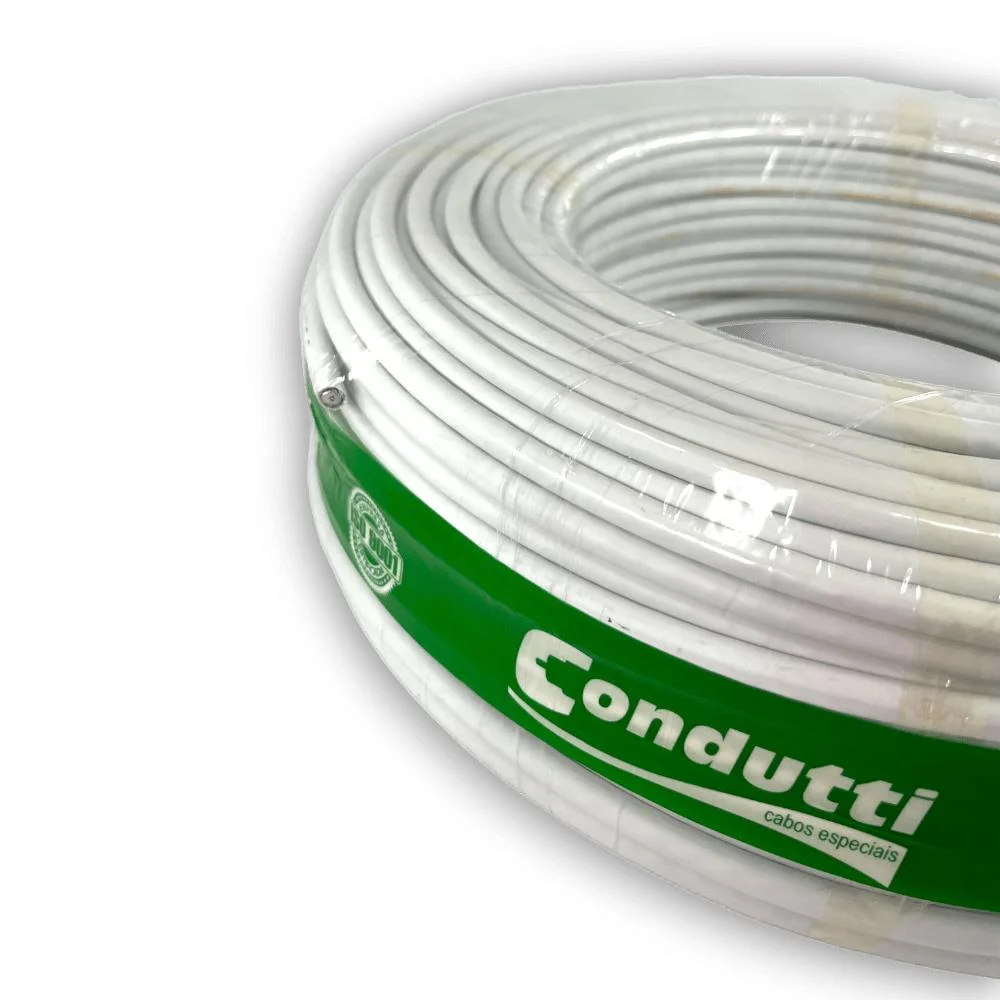 Imagem 4 de 4 do produto Cabo Coaxial Condutti Serie 6cel, 75OHm, 60% AL, Branco - Rl0100m