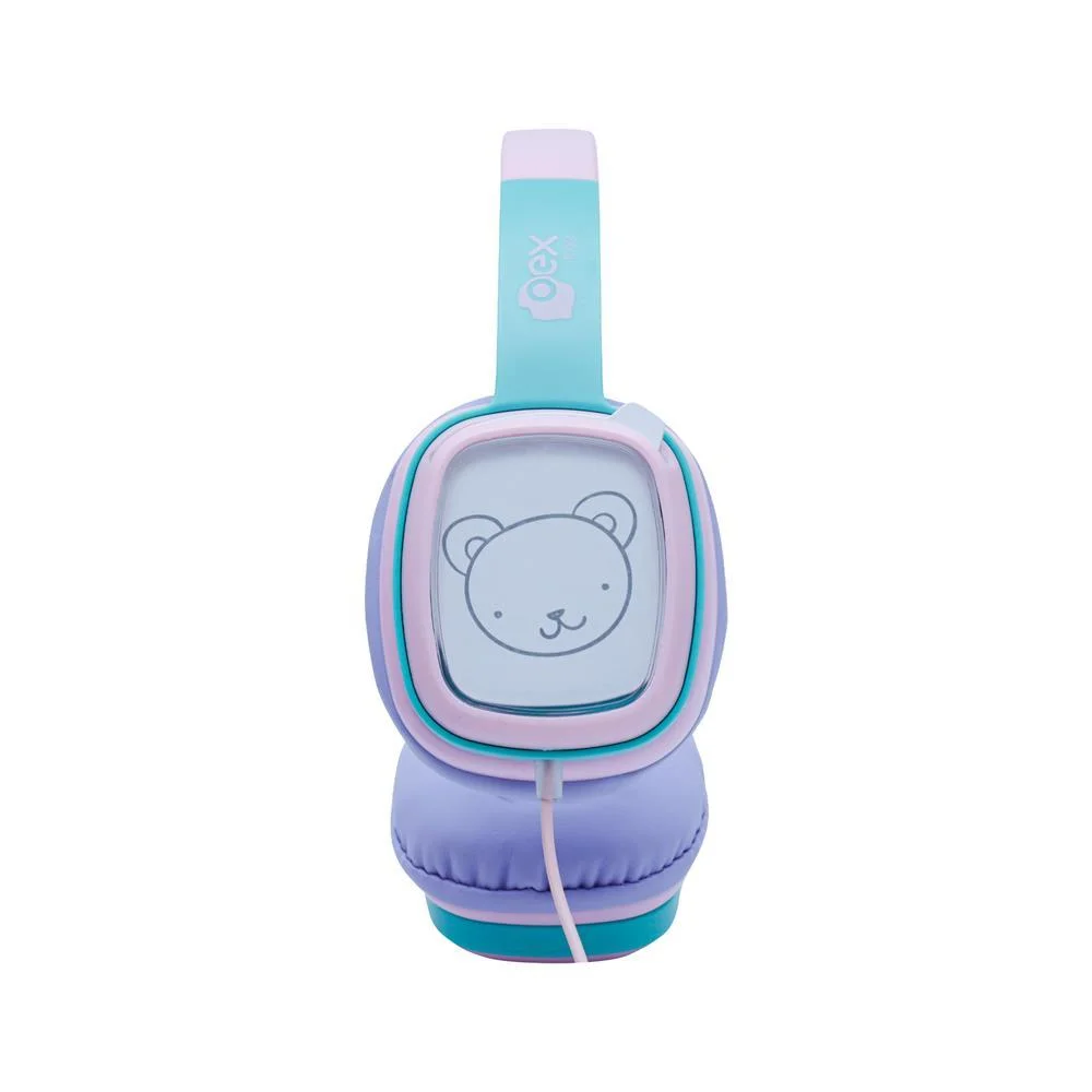 Imagem 2 de 3 do produto Fone De Ouvido Infantil Oex Kids Cartoon Hp302 Rosa E Lilás