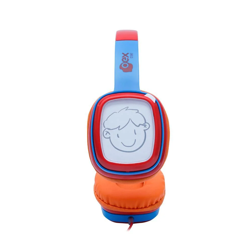 Imagem 2 de 4 do produto Fone De Ouvido Infantil Oex Kids Cartoon Hp302 Vermelho Azul