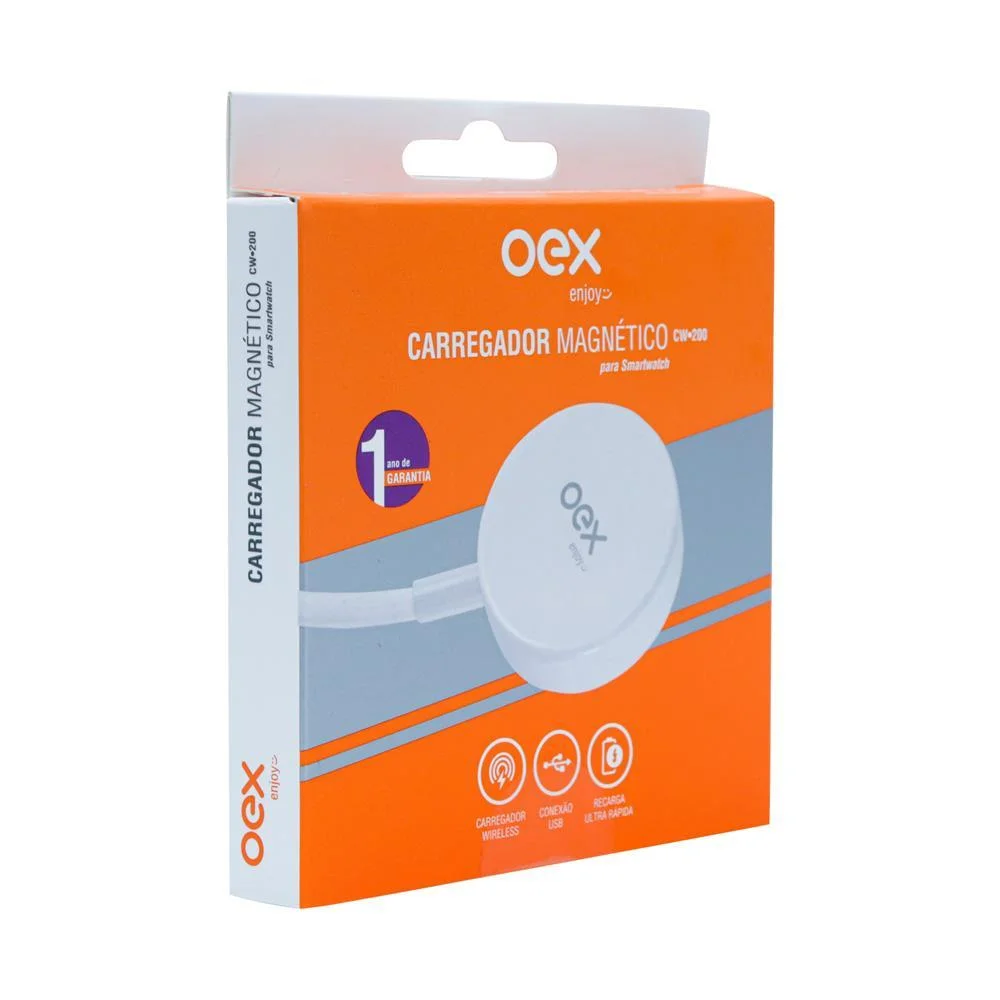 Imagem 2 de 3 do produto Carregador Oex Cw200 Wireless, Para Apple Watch, Branco