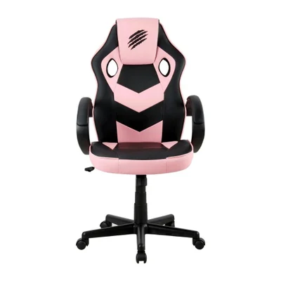 Cadeira Gamer OexGame Gc200, Até 100Kg, Altura Ajustável, Couro Sinético, Rosa E Preto