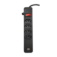 Filtro Linha Regua Extensao 4 Entradas E USB Oex Tm101 Preto