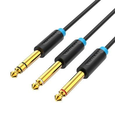 Cabo Audio Macho P10 Estereo Para 2 P10, Vention, Mono, Dj, 1m