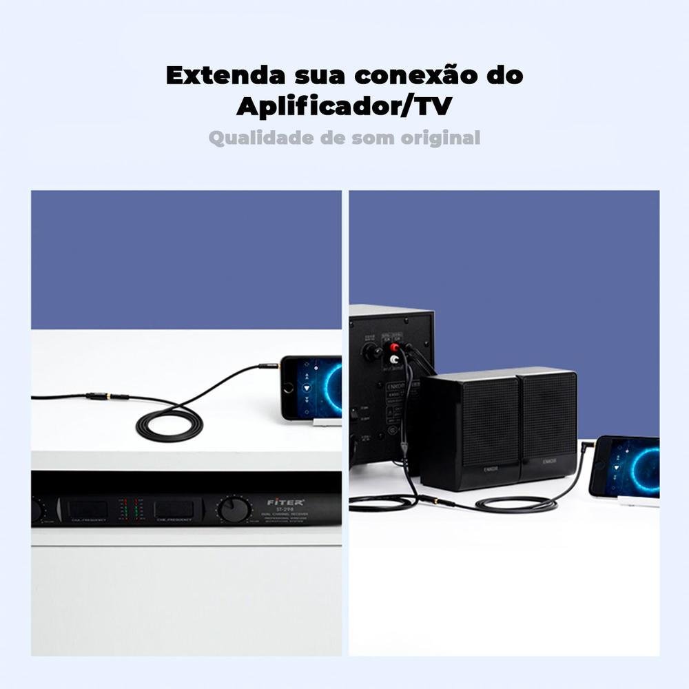 Imagem 5 de 5 do produto Cabo Adaptador 2 Rca Para P2,  Vention, Profissional Dj, 2m - VAB-R01-B200