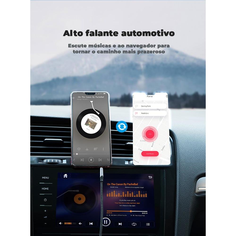 Imagem 3 de 5 do produto Cabo Áudio Vention Auxiliar, P3 3.5Mm, 1.5M, Estéreo, Carro E Som