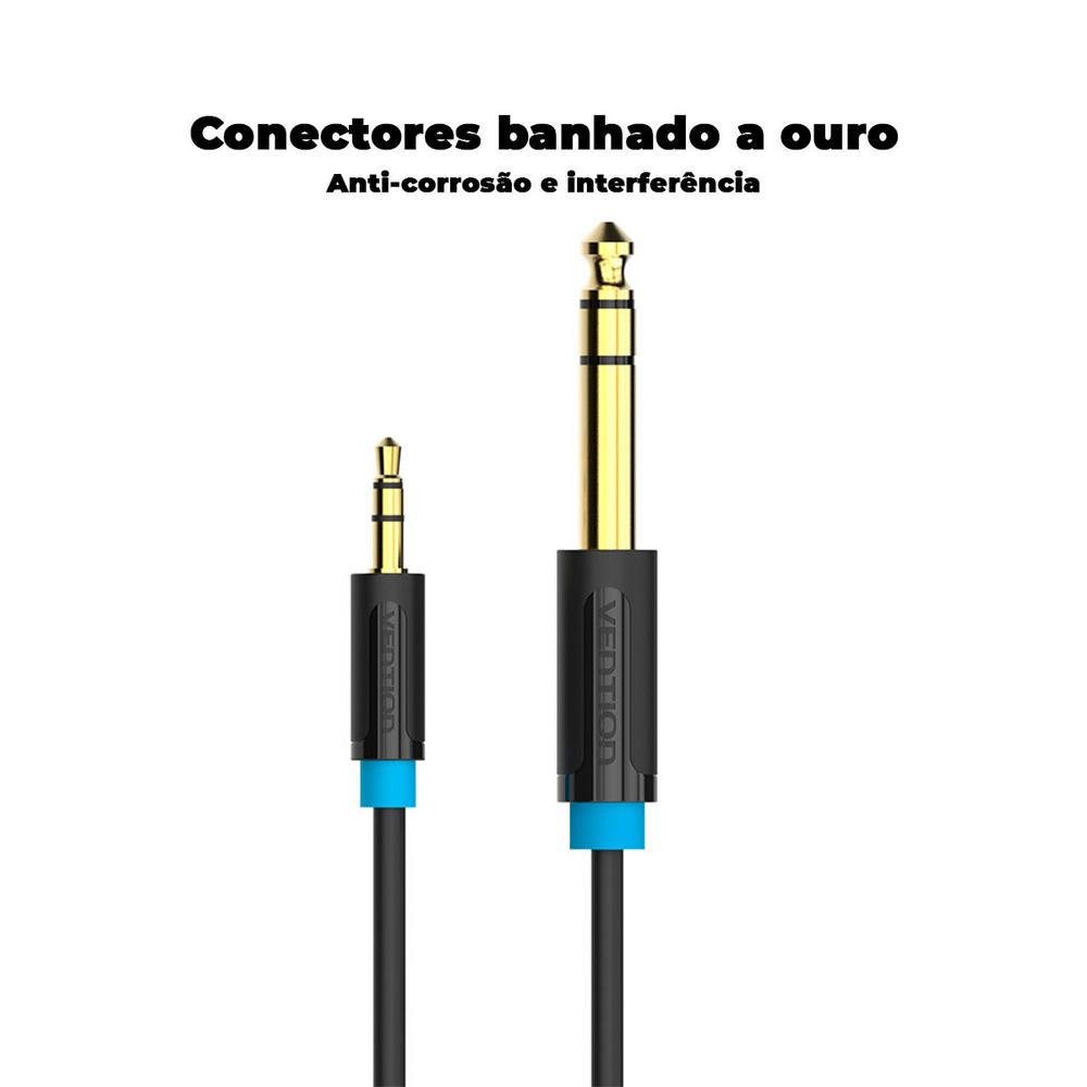 Imagem 4 de 4 do produto Cabo Áudio Vention Blindado, P2 Para P10 Estéreo, 2M, Fone