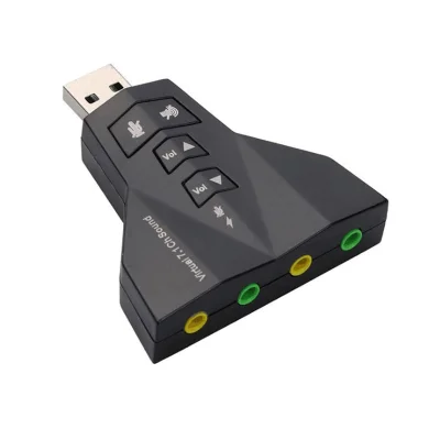 Adaptador De Som USB 2.0 Externo 7.1 / 4 Saidas