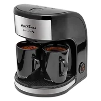 Cafeteira Britânia Duo Coffee Preto 2 Xícaras Aço Inox Bandeija Filtro Removível