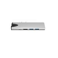 Adaptador hub usb-c tipo c hub 7 em 1 solução ideal para macbook pro 2016 em diante e também para notebooks e ultrabooks com padrão de portas dual usb