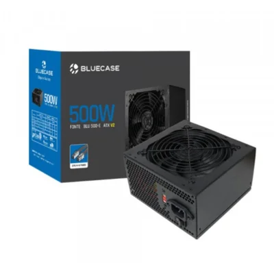 Fonte De Alimentação Para Pc Desktop 500w Bivolt Bluecase Blu500-e Atx V2