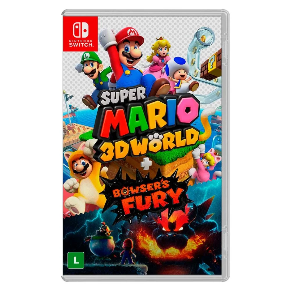 Jogo Nintendo Super Mario 3d World + Bowsers Fury, Nintendo Switch Jogo Nintendo Super Mario 3d World + Bowsers Fury, Nintendo Switch