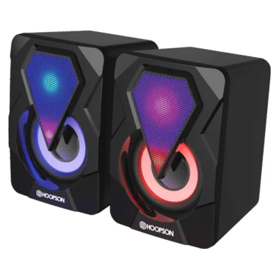 Caixa De Som Hoopson, 6W Rms, RGB, Preto - Cx-pc021led