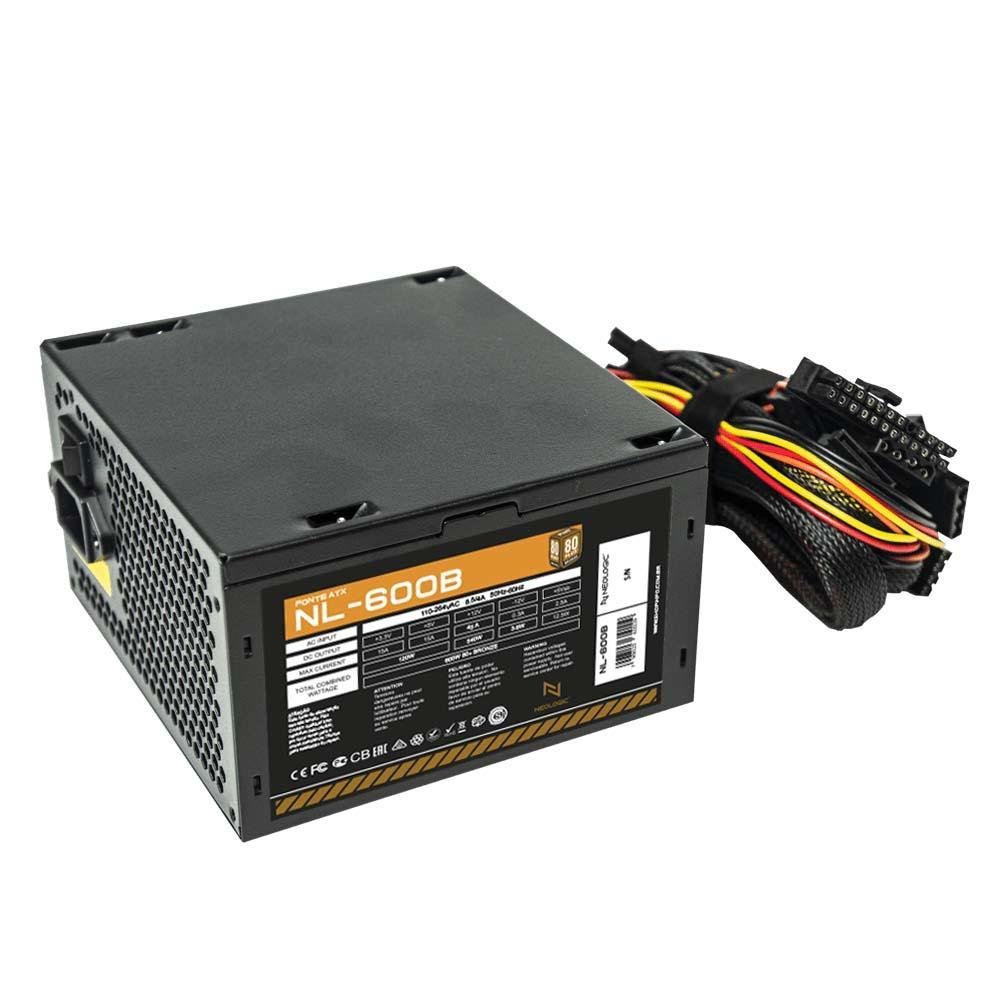 Fonte Neologic Gamer 600w 80 Plus Bronze KaBuM