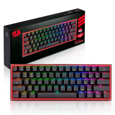 Teclado Bluetooth Gamer Redragon Mecanico Fizz Pro Preto RGB K616rGB