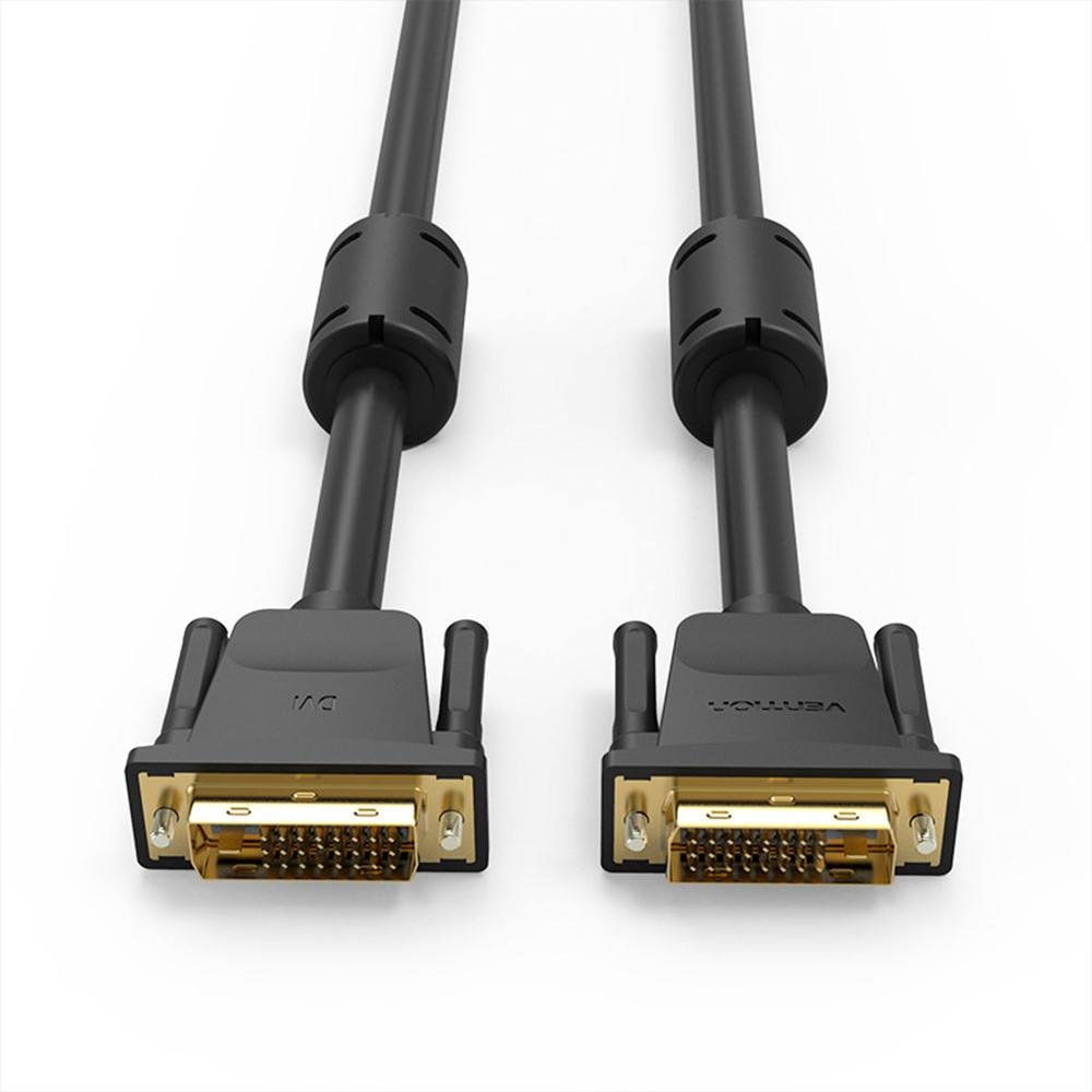 Imagem 4 de 4 do produto Cabo Vention DVI D 24+1 Macho Monitor Pc Projetor Premium 5m