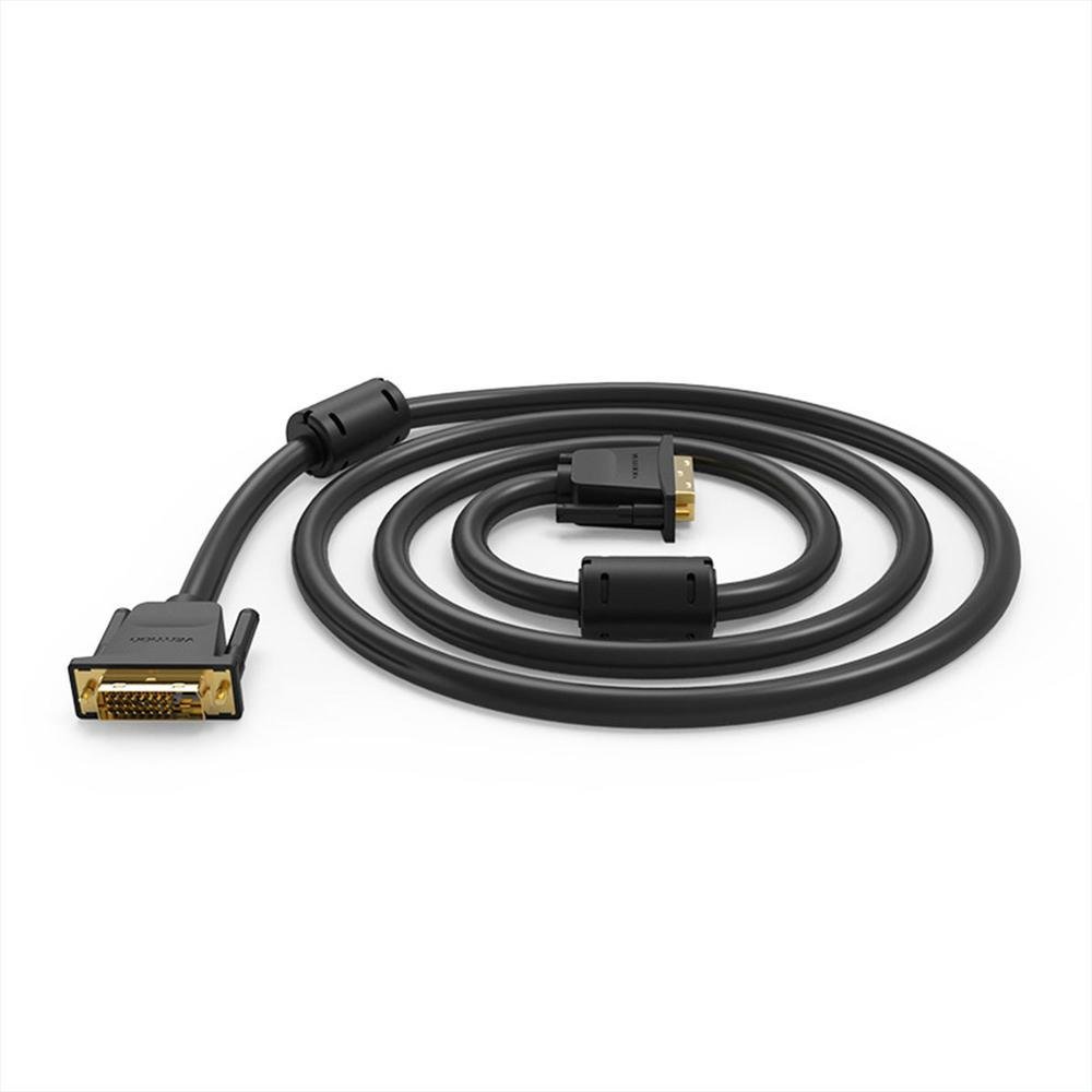 Imagem 3 de 4 do produto Cabo Vention DVI D 24+1 Macho Monitor Pc Projetor Premium 3m