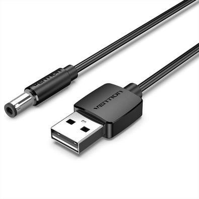 Cabo Vention Energia Alimentação USB A Para DC 5,5mm, 3a - 1,5m