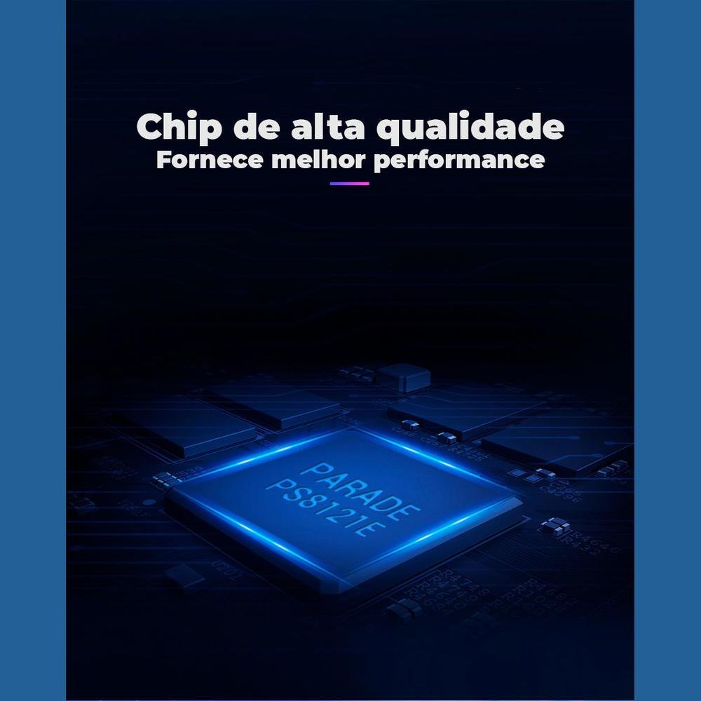 Imagem 3 de 3 do produto Cabo Vention Displayport Para HDMI 2.0 FullHD Gamer Pc 2m
