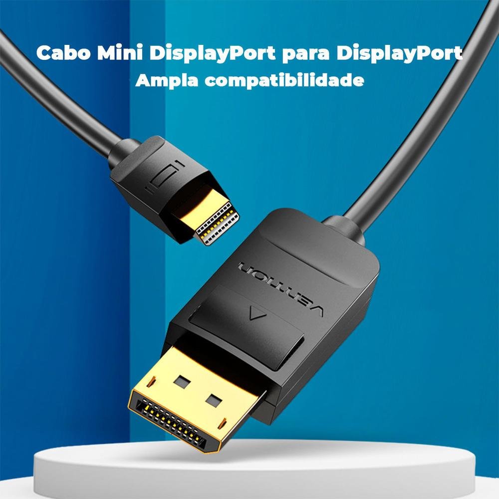 Imagem 2 de 5 do produto Cabo Vention Displayport Para Thunderbolt Dp Macbook 1.5m