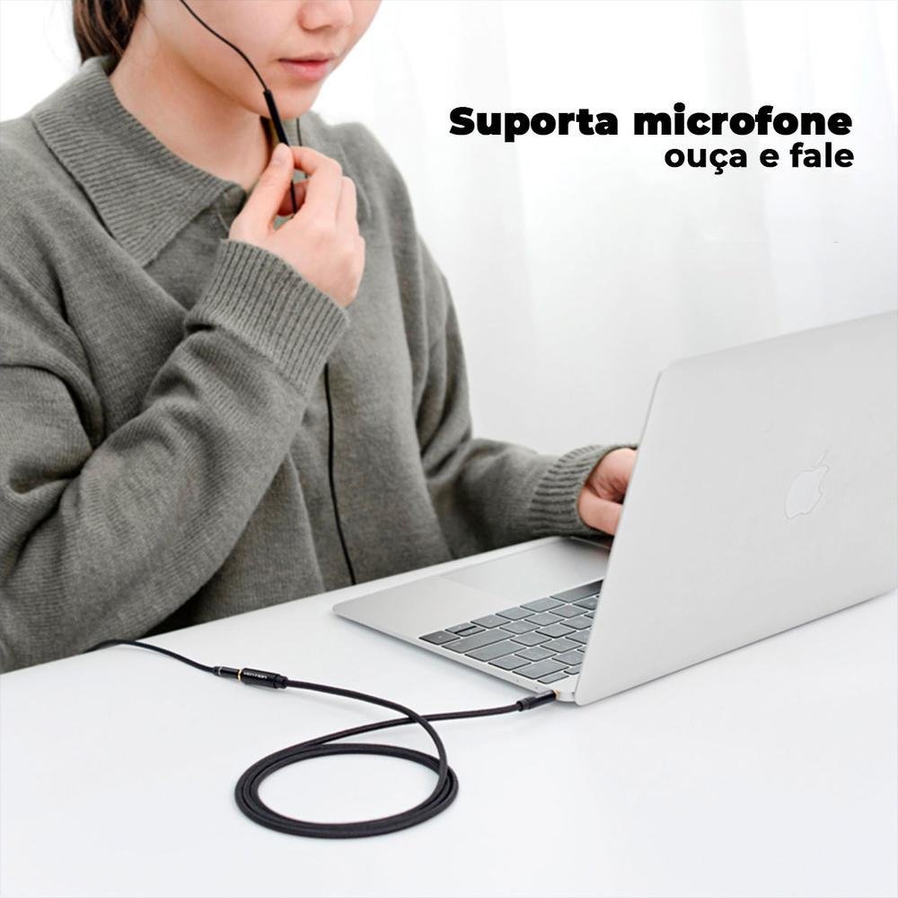 Imagem 3 de 5 do produto Cabo Extensor Vention, P2 Extensão, PC, Microfone, Premium, 2m