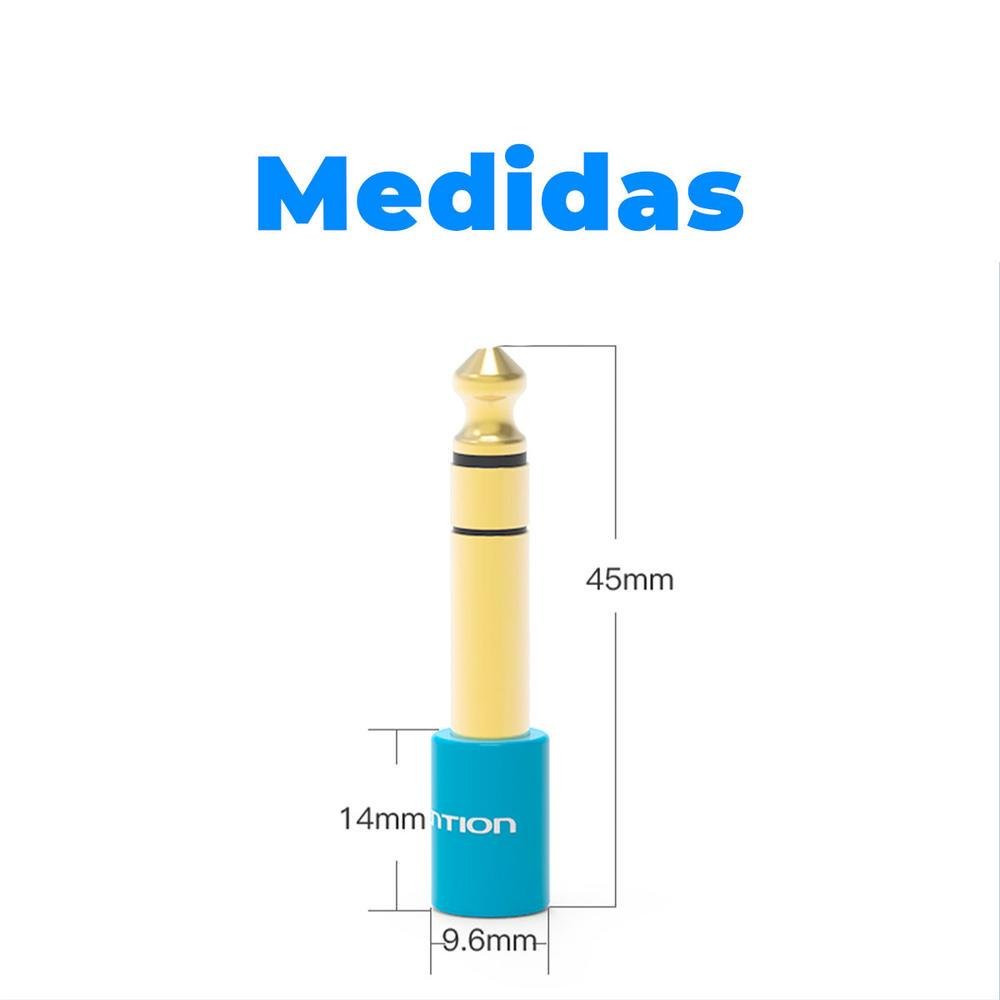 Imagem 2 de 5 do produto Adaptador Vention Plug P10 Macho Para P2 Femea Fone Estereo
