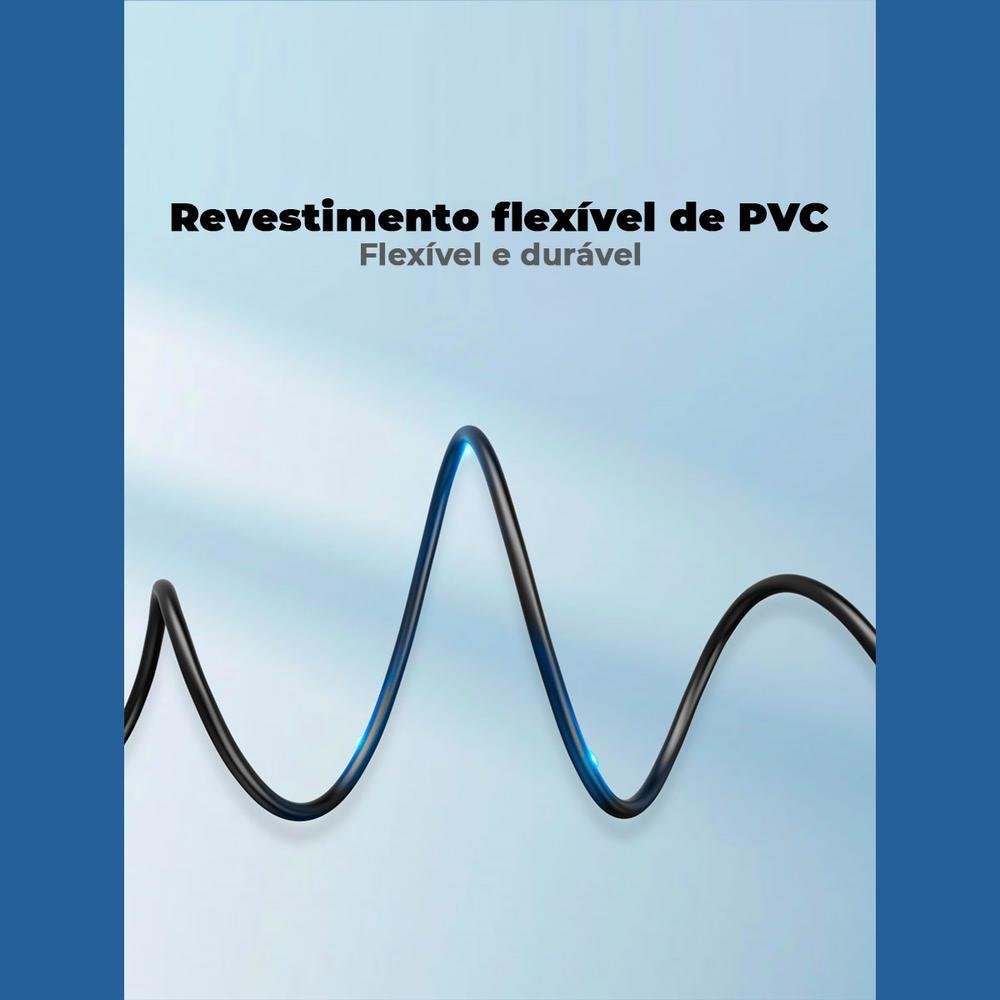 Imagem 3 de 5 do produto Cabo Vention Auxiliar Audio P2 Para Rca Blindado Dj Som 5m