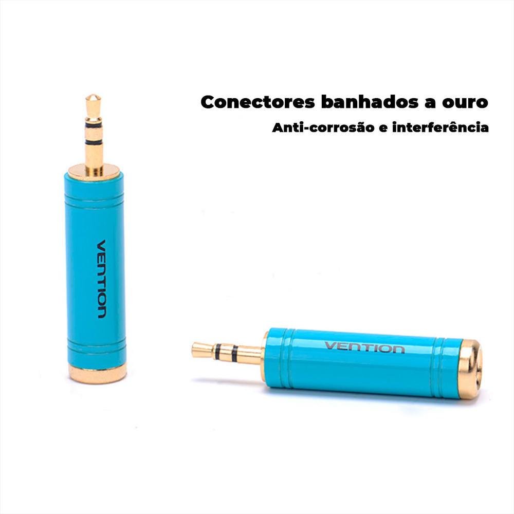 Imagem 4 de 5 do produto Adaptador Vention Plug P2 Macho, Para P10 Fêmea, Fone Estéreo