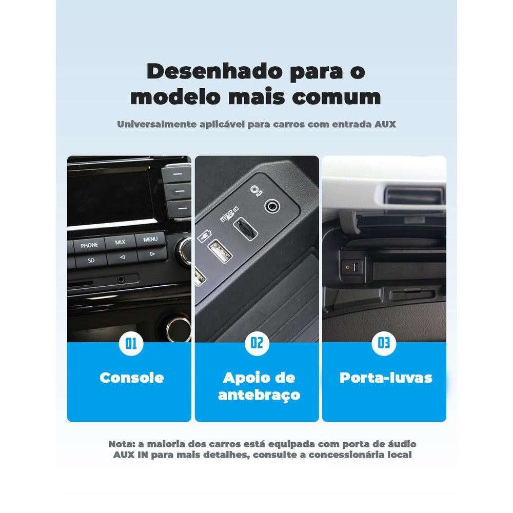 Imagem 4 de 5 do produto Cabo Áudio Vention Auxiliar, P3 3.5mm, Estéreo, 2M, Carro Som