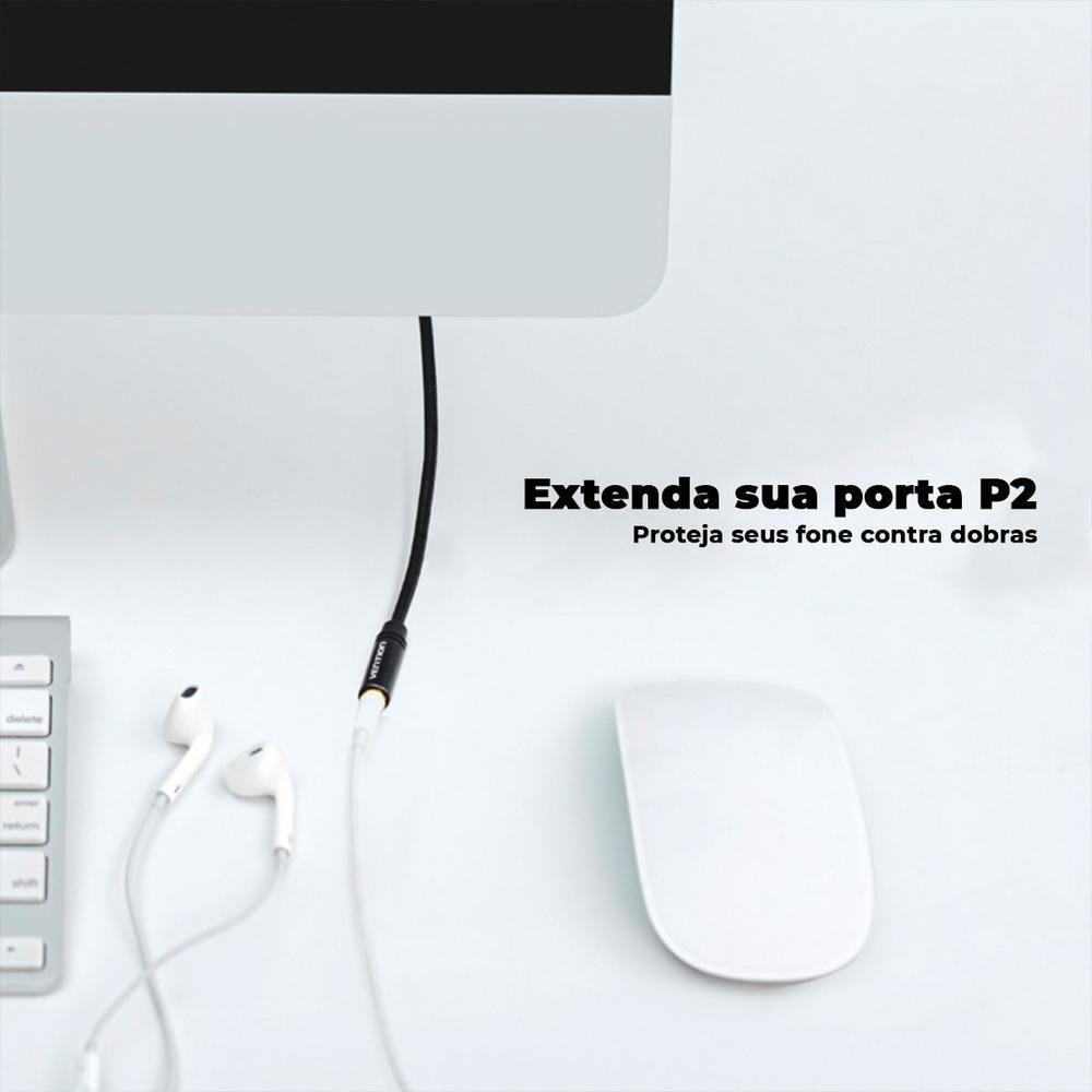Imagem 4 de 5 do produto Cabo Extensor Vention P2, Extensão Pc, Microfone Premium, 1M
