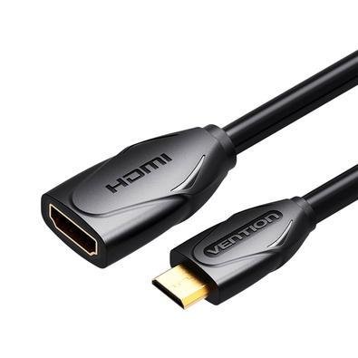 Cabo Vention Adaptador Mini HDMI Macho Para HDMI Fêmea - 1 Metro