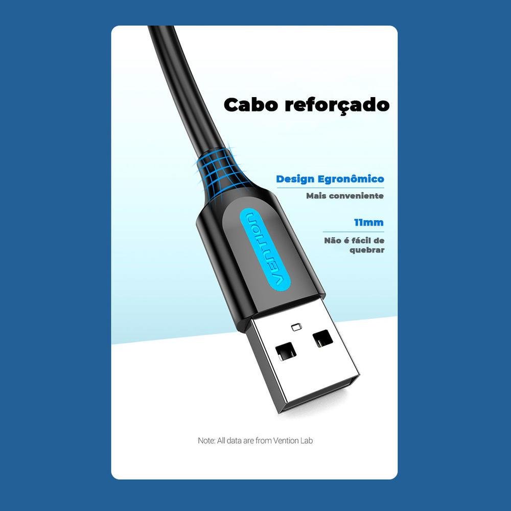 Imagem 2 de 2 do produto Cabo Vention Mini USB 2.0 V3 - 1 Metro
