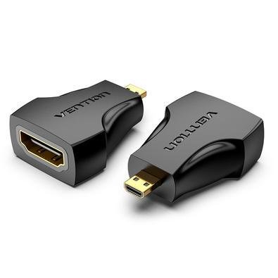 Adaptador Vention Conector HDMI Fêmea X Micro HDMI Macho - Preto