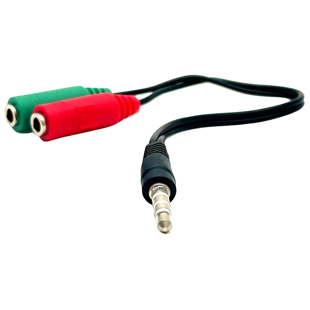Imagem 3 de 5 do produto Cabo Adaptador De Áudio P2/ P3 Hayom, Para Fone e Microfone, Preto - AI1019