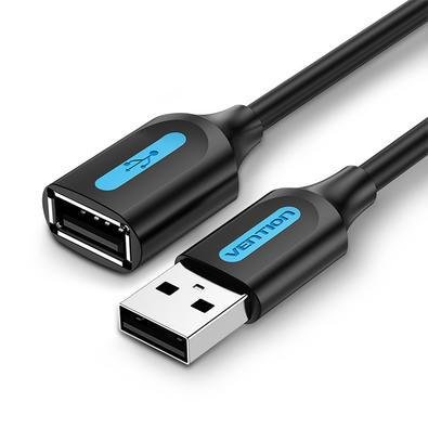 Cabo Extensor USB 2.0, Vention, 2m, Preto