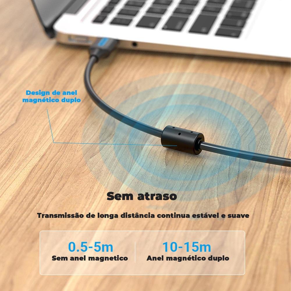 Imagem 4 de 5 do produto Cabo Vention USB B 2.0 Impressora Universal Premium Epson 3m