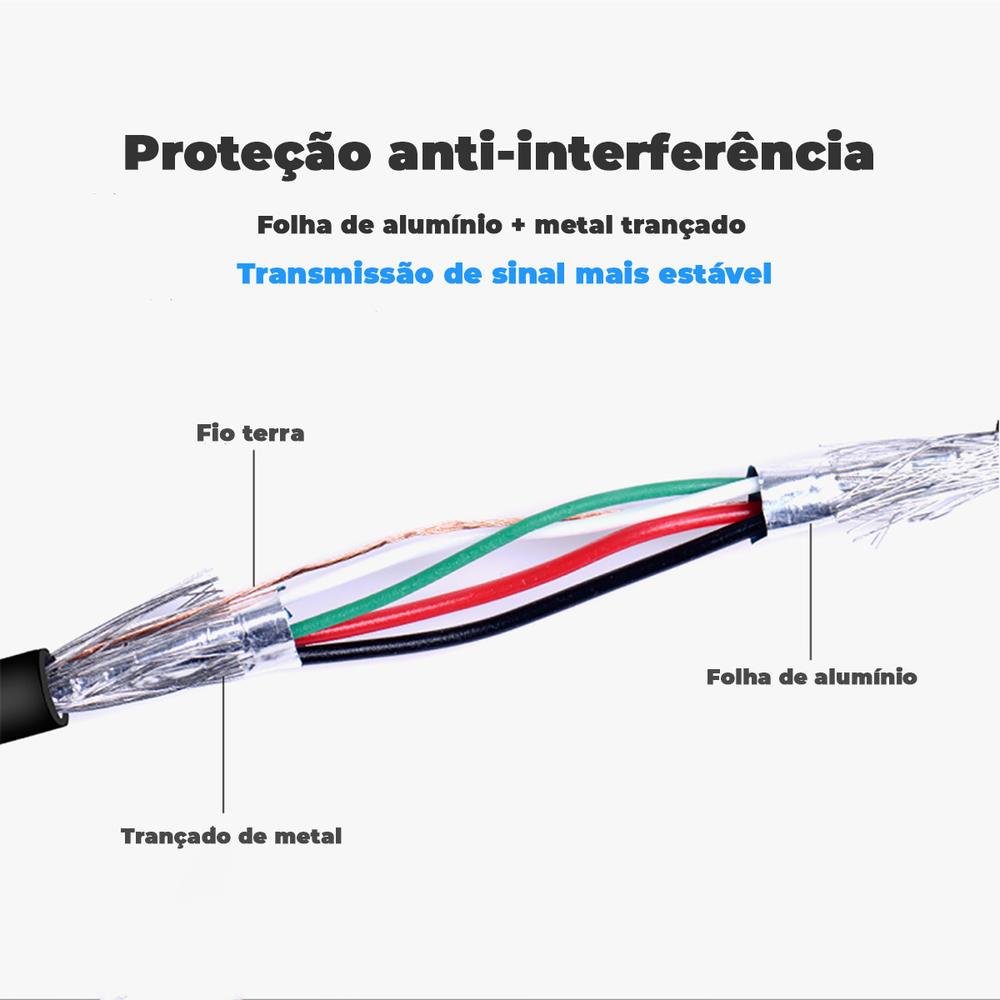 Imagem 2 de 5 do produto Cabo Vention USB B 2.0, 5 Metros, Impressora HP, Epson, Brother, LG