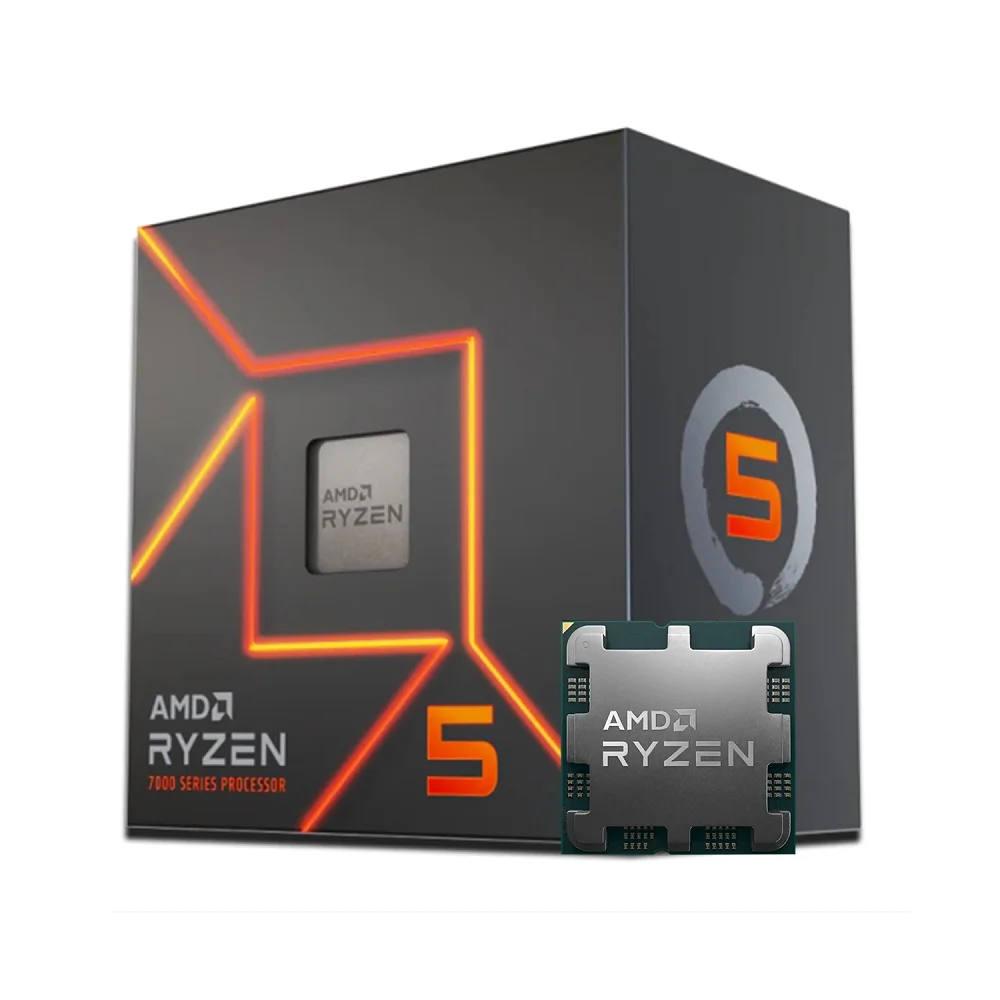 Imagem 4 de 5 do produto Processador AMD Ryzen 5 7600, 3.8GHz (5.1GHz Turbo), Cache 32MB, Hexa Core, 12 Threads, AM5, Wraith Stealth - 100-100001015BOX